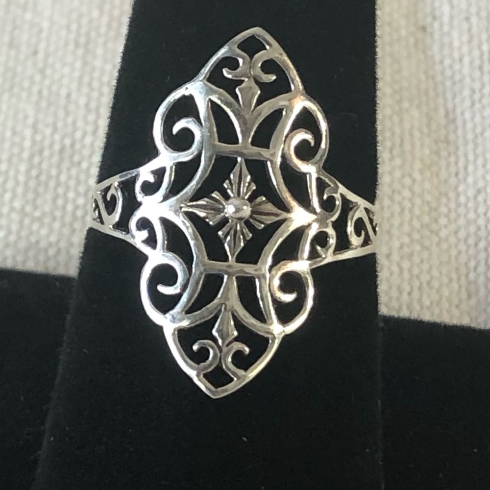 Sterling Silver .925 NWT Dainty Filigree Ring Wms Sz 10